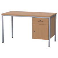 Lehrer-Arbeitstisch mit Unterbau, Breite 130 cm