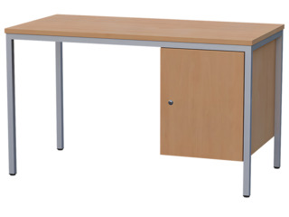 Lehrer-Arbeitstisch mit Unterbau, Breite 130 cm