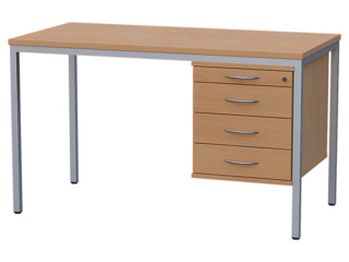 Lehrer-Arbeitstisch mit Unterbau, Breite 130 cm