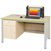 Lehrer Computertisch, abschlie&szlig;bar, Breite 140 cm