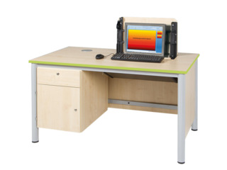 Lehrer Computertisch, abschlie&szlig;bar, Breite 140 cm