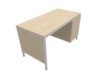 Lehrertisch mit Unterbau, Breite 130 cm