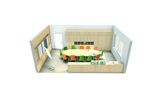 Lehrerzimmer, Schulleitung und Sekretariat