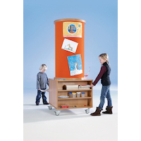 Litfaßsäule mit 2 Regalen