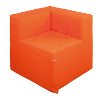 Lümmelsessel mit Rückenlehne als Eckelement