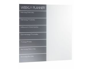 Magnetische Glastafel "Wochenplaner" Pinwand