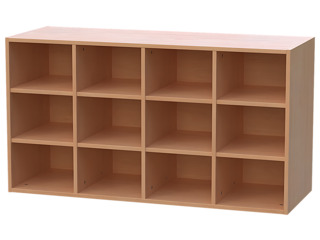 Materialcontainer als Aufsatz, 4-reihig, 8 feste Fachb&ouml;den