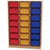 Materialschrank 3-reihig B 104,3 cm -  21 / 42 Boxen auf Schienen