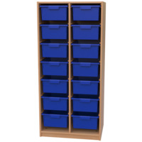 Materialschrank B 70,2 cm -14 / 28 Boxen auf Schienen