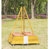 Mobiles Hochbeet mit Dreieckrankgitter, 2er Set