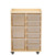 Mobiles Regal OWLAF mit 9 Kunststoffboxen