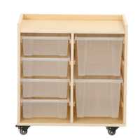 Mobiles Regal OWLAF mit 6 Kunststoffboxen