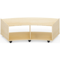 Mobiles Viertelkreis-Regal OWLAF, 2 Fächer