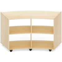 Mobiles Viertelkreis-Regal OWLAF, 4 Fächer