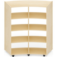 Mobiles Viertelkreis-Regal OWLAF, 8 Fächer