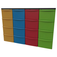 Modulbox-Tower B 116 cm feststehend - 4 x 4 hohe Modulboxen