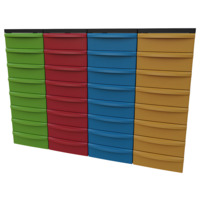 Modulbox-Tower B 116 cm feststehend - 4 x 8 flache Modulboxen