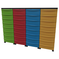 Modulbox-Tower B 116 cm  mit Rollen - 4 x 8 flache Modulboxen