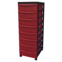 Modulbox-Tower B 29 cm mit Rollen - 1 x 8 flache Modulboxen