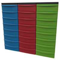 Modulbox-Tower B 87 cm feststehend - 3 x 8 flache Modulboxen