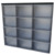 Modulbox-Tower B 87 cm feststehend - 3 x 4 hohe Modulboxen