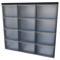 Modulbox-Tower B 87 cm feststehend - 3 x 4 hohe Modulboxen
