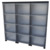 Modulbox-Tower B 87 cm mit Rollen - 3 x 4 hohe Modulboxen