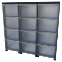 Modulbox-Tower B 87 cm mit Rollen - 3 x 4 hohe Modulboxen