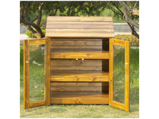 Outdoor-Schrank mit transparenten Türen