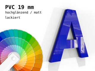 PVC Buchstaben 19 mm, farbig