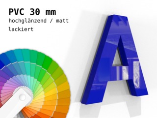 PVC Buchstaben 30 mm, farbig