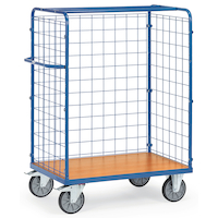 Paketwagen mit Drahtgitterwänden
