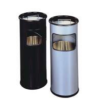 Papierkorb Metall 17L rund mit Ascher