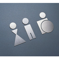 Piktogramme aus Edelstahl, positv