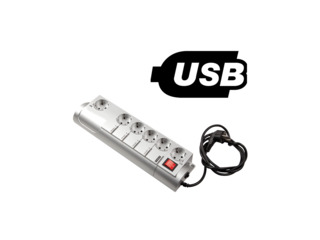 Programmierbare Steckdosenleiste mit USB-Schnittstelle