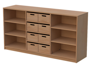 Raumteilerschrank B 152 cm mit Sockel