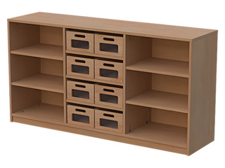 Raumteilerschrank B 152 cm mit Sockel