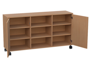 Raumteilerschrank mit Rollen B 152 cm
