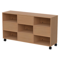 Raumteilerschrank mit Rollen B 152 cm - beidseitig nutzbar