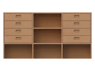 Raumteilerschrank mit Sockelnischen B 152 cm