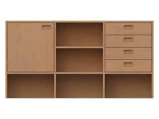 Raumteilerschrank mit Sockelnischen B 152 cm
