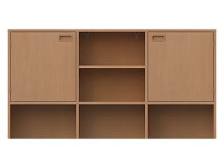 Raumteilerschrank mit Sockelnischen B 152 cm
