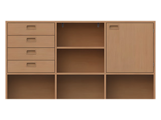 Raumteilerschrank mit Sockelnischen B 152 cm