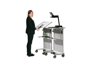 Rednerpult mit Lochblech Frontblende der Serie RP 70