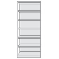 Regalfelder mit Fachböden und Rückwand