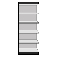 Regalfelder mit Rückwänden