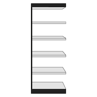 Regalfelder ohne Rückwände