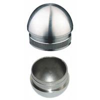 Rohrabschlussstopfen halbrund V2A