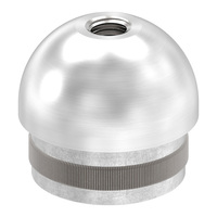 Rohrabschlussstopfen halbrund V2A mit Gewinde