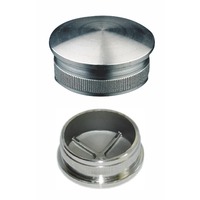 Rohrabschlussstopfen leicht gewölbt V2A / V4A